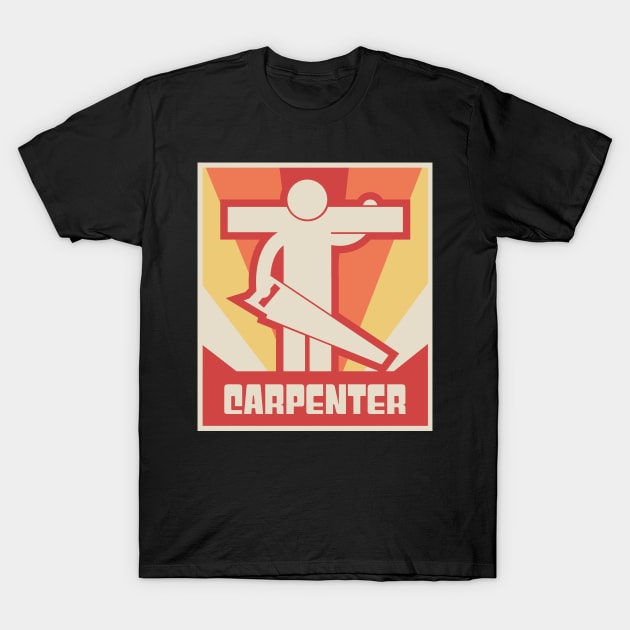 Vintage CARPENTER Poster T-Shirt by MeatMan